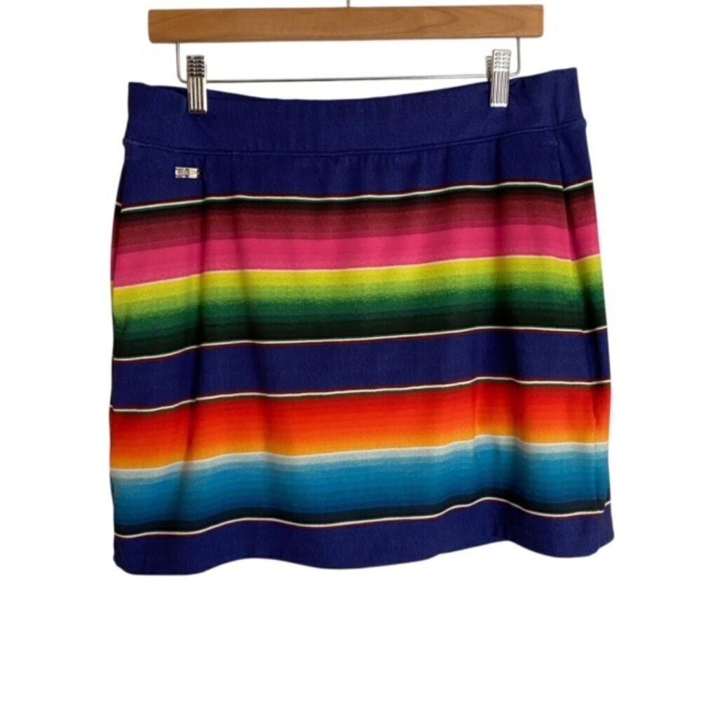 RLX Ralph Lauren Multi Striped Golf Skort Large